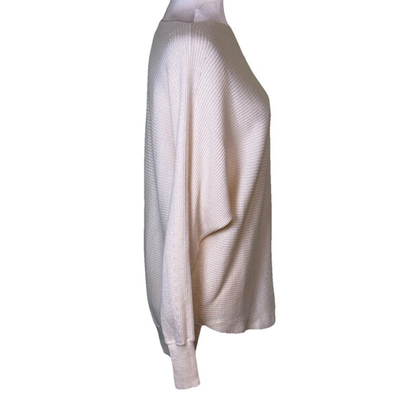 Women’s Wool Blend Ribbed Knit Sweater Quiet Luxury Cozy Classic Dolman Sleeve S - Picture 4 of 10